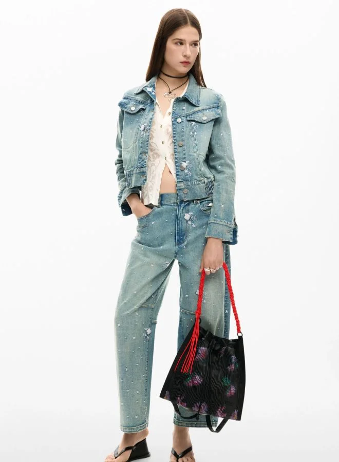 ديسيجوال ملمس متوسط لزهرة حقيبة الظهر